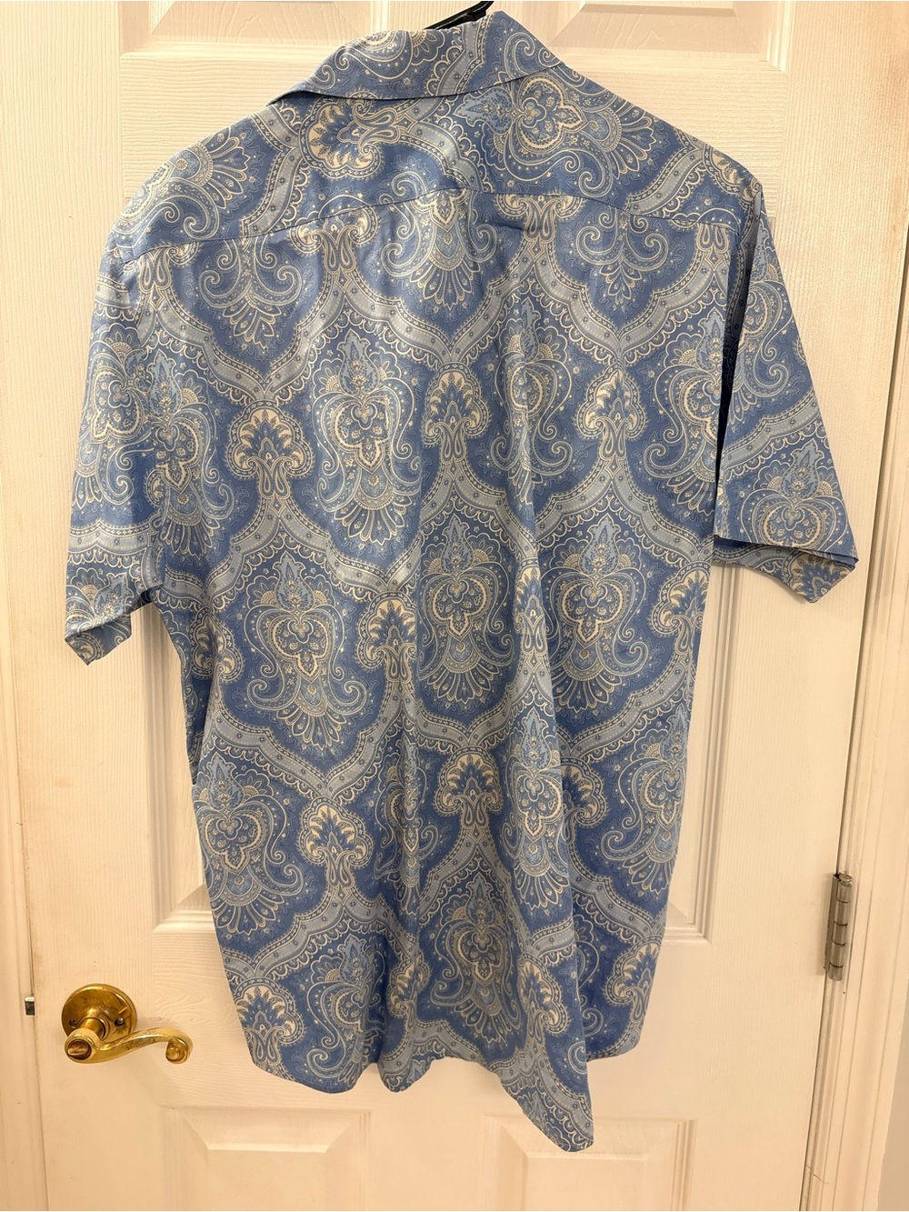 Nautica Light Blue Paisley Short-Sleeve Button-Down Shirt - Picture 4 of 4